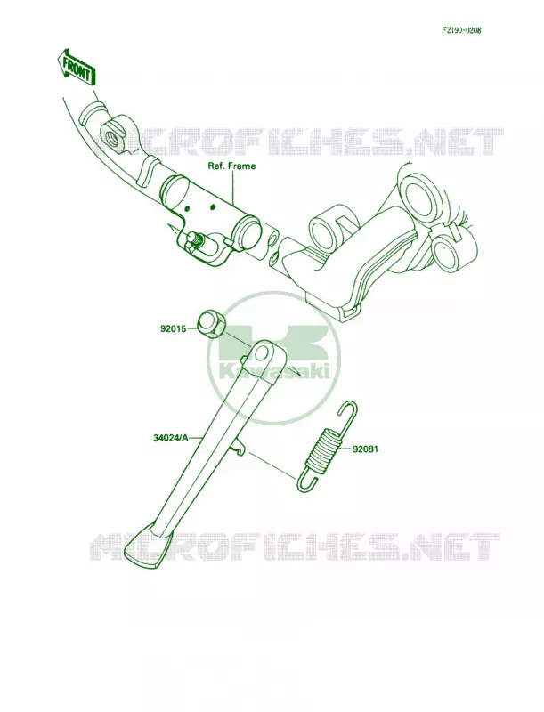 Stand Kawasaki MOTOS 1500 1990 Vulcan 88  VN1500-A4