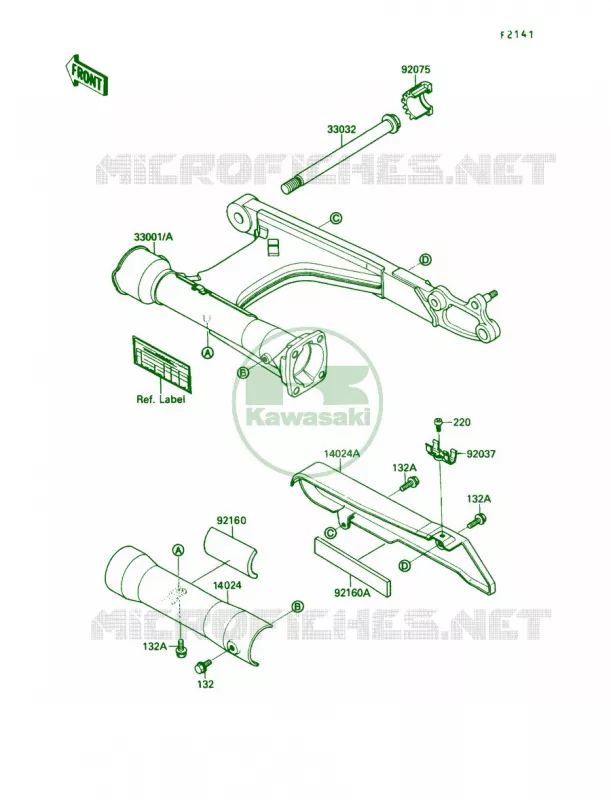 Swing Arm Kawasaki MOTOS 1500 1990 Vulcan 88  VN1500-A4