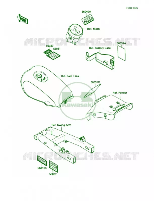 Labels Kawasaki MOTOS 250 1989 Eliminator 250  EL250-B3