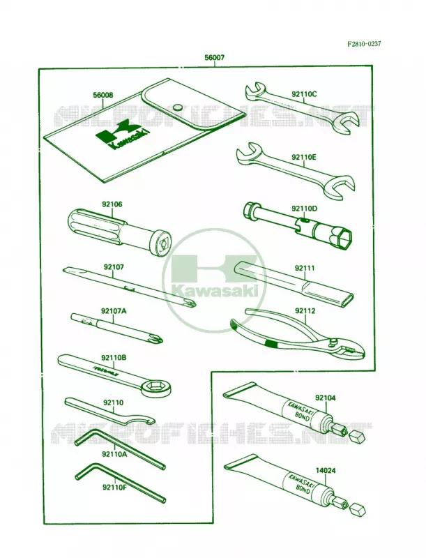 Owner's Tools Kawasaki MOTOS 250 1988 Eliminator 250  EL250-B2