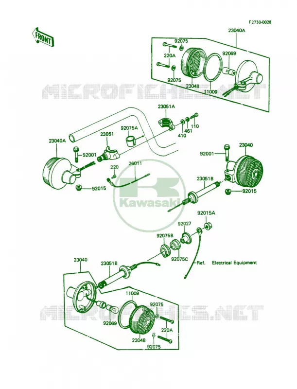 Turn Signals Kawasaki MOTOS 305 1988 LTD  KZ305-B3