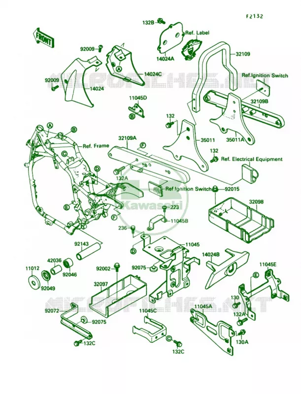 Battery Case Kawasaki MOTOS 1500 1988 Vulcan 88 SE  VN1500-B2