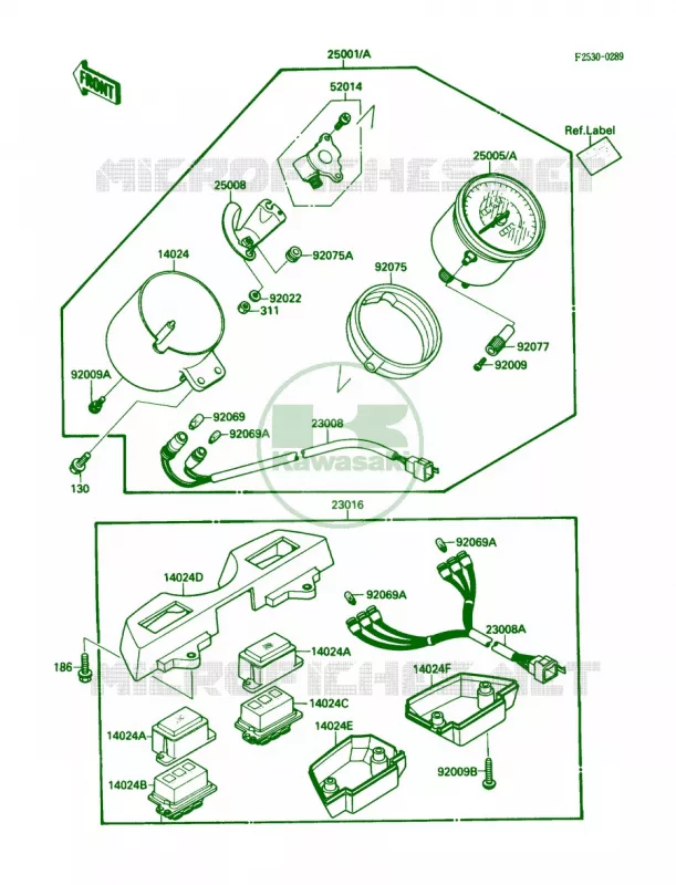 Meters Kawasaki MOTOS 1500 1988 Vulcan 88 SE  VN1500-B2