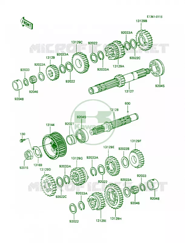 Transmission Kawasaki MOTOS 305 1987 LTD  KZ305-B2