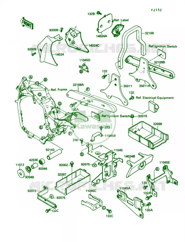 Battery Case Kawasaki MOTOS 1500 1987 Vulcan 88 SE  VN1500-B1