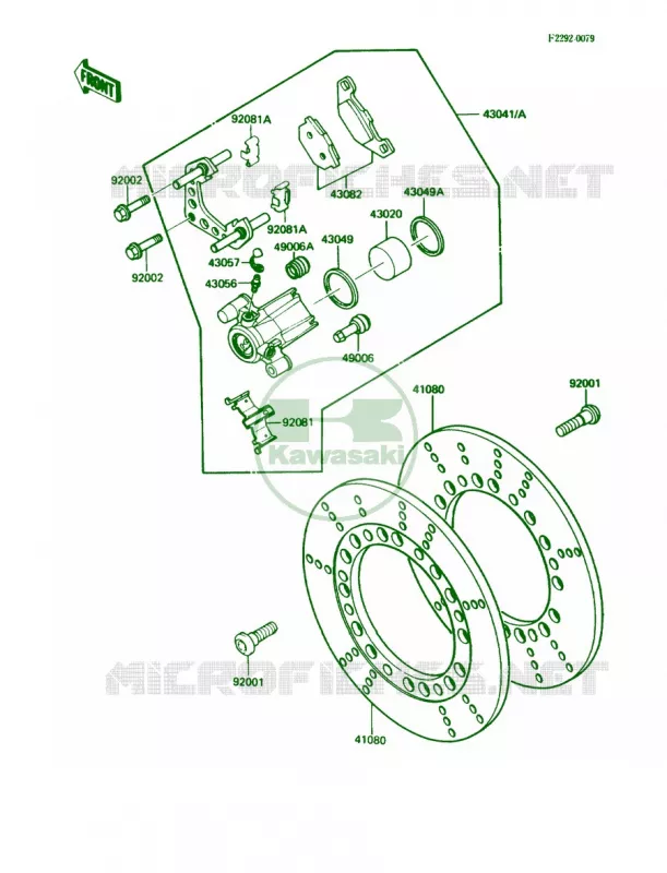 Front Brake Kawasaki MOTOS 750 1987 Vulcan 750  VN750-A3