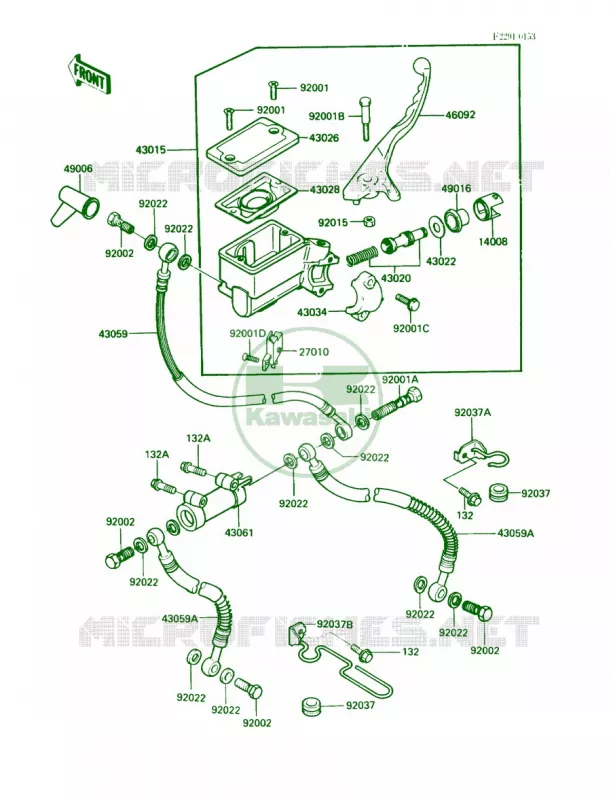 Front Master Cylinder Kawasaki MOTOS 750 1987 Vulcan 750  VN750-A3