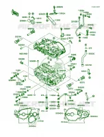 Crankcase  450 kawasaki-motorfietsen 1986 454 LTD 11