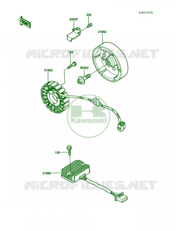 Generator Kawasaki MOTOS 450 1986 454 LTD  EN450-A2