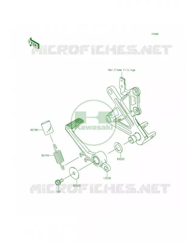 Brake PedalTorque Link Kawasaki MOTOS 1000 2015 Ninja ZX-10R  ZX1000JFF