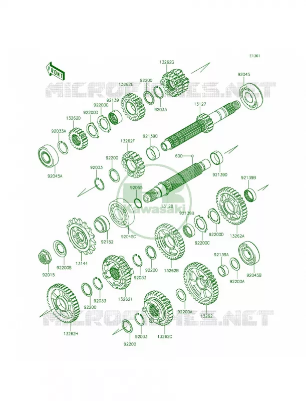 Transmission Kawasaki MOTOS 1000 2015 Ninja ZX-10R  ZX1000JFF
