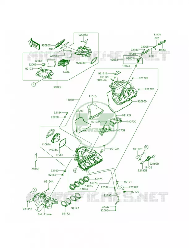 Air Cleaner Kawasaki MOTOS 1000 2015 Ninja ZX-10R 30th Anniversary  ZX1000JFFA