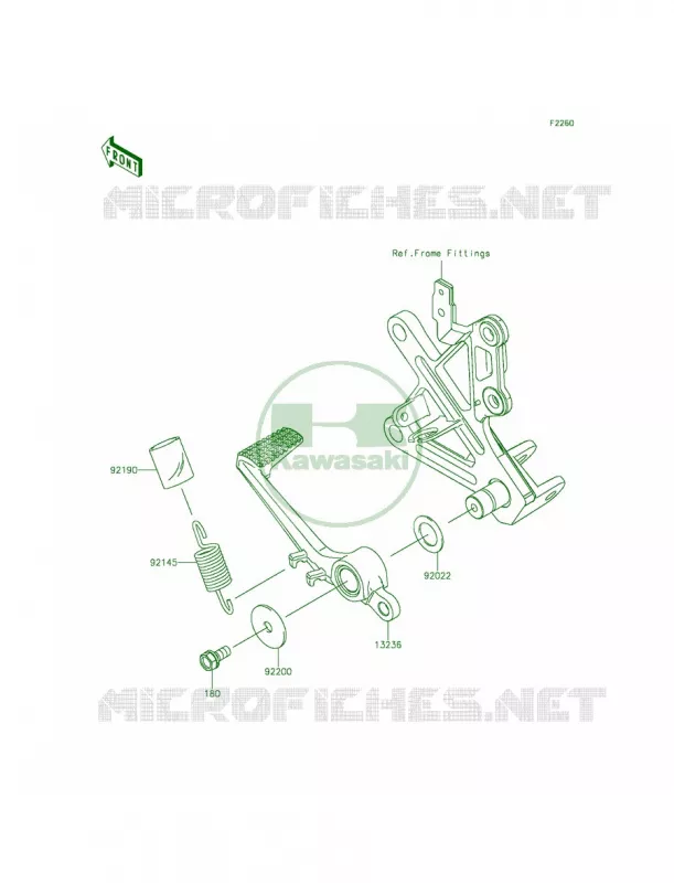 Brake PedalTorque Link Kawasaki MOTOS 1000 2015 Ninja ZX-10R 30th Anniversary  ZX1000JFFA