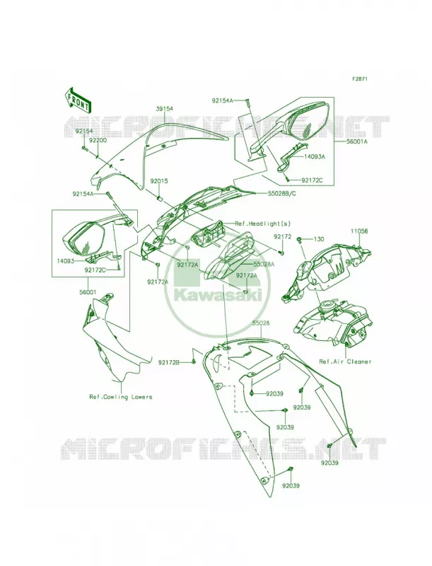 Cowling Kawasaki MOTOS 1000 2015 Ninja ZX-10R 30th Anniversary  ZX1000JFFA