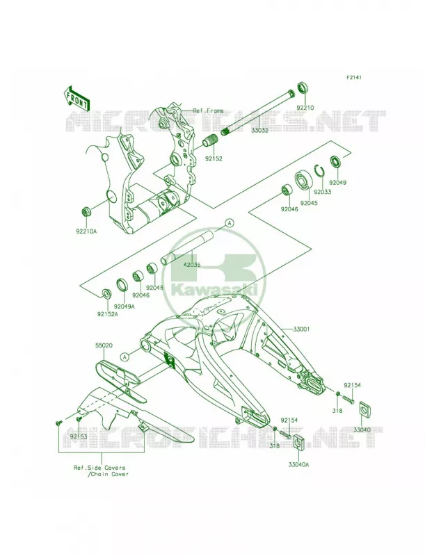 Swingarm Kawasaki MOTOS 1000 2015 Ninja ZX-10R 30th Anniversary  ZX1000JFFA
