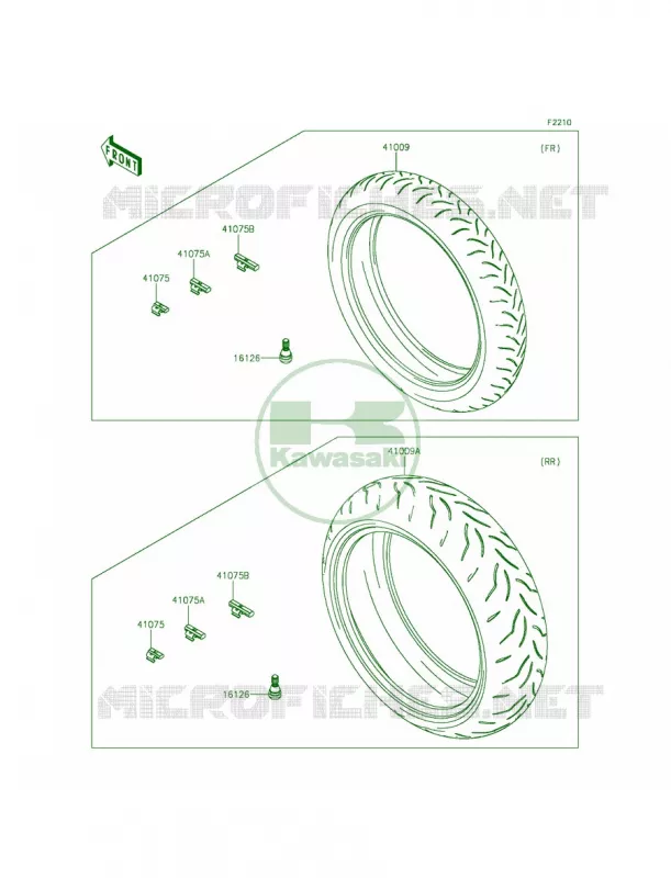 Tires Kawasaki MOTOS 1000 2015 Ninja ZX-10R 30th Anniversary  ZX1000JFFA