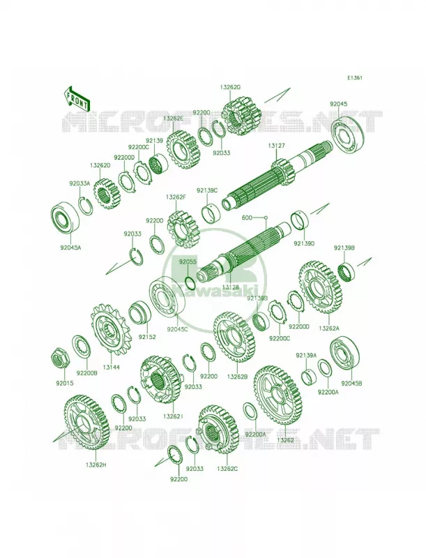 Transmission Kawasaki MOTOS 1000 2015 Ninja ZX-10R ABS  ZX1000KFF