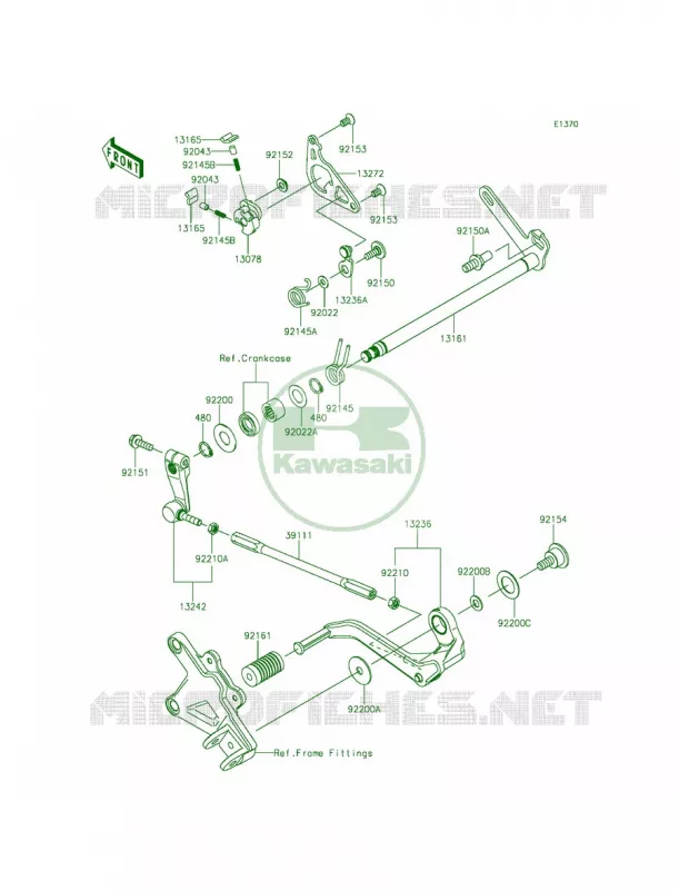 Gear Change Mechanism Kawasaki MOTOS 1000 2015 Ninja ZX-10R ABS 30th Anniversary  ZX1000KFFA