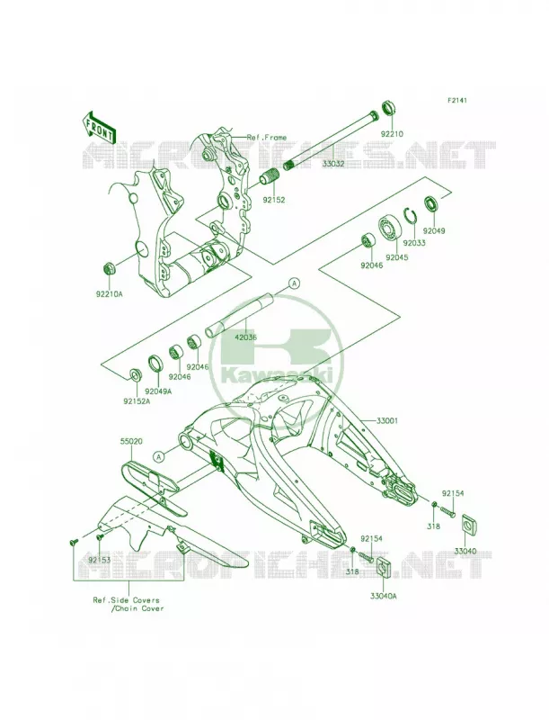 Swingarm Kawasaki MOTOS 1000 2015 Ninja ZX-10R ABS 30th Anniversary  ZX1000KFFA