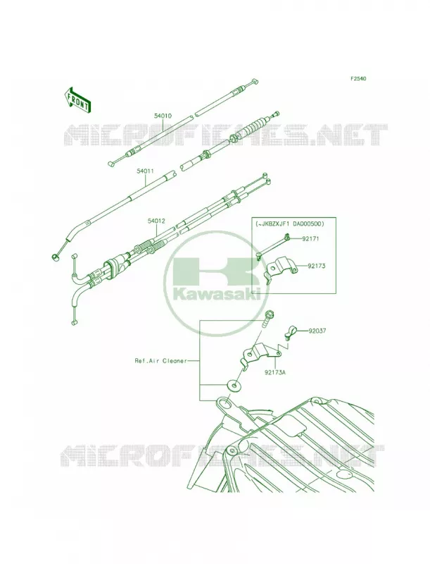 Cables Kawasaki MOTOS 636 2015 Ninja ZX-6R  ZX636FFFA