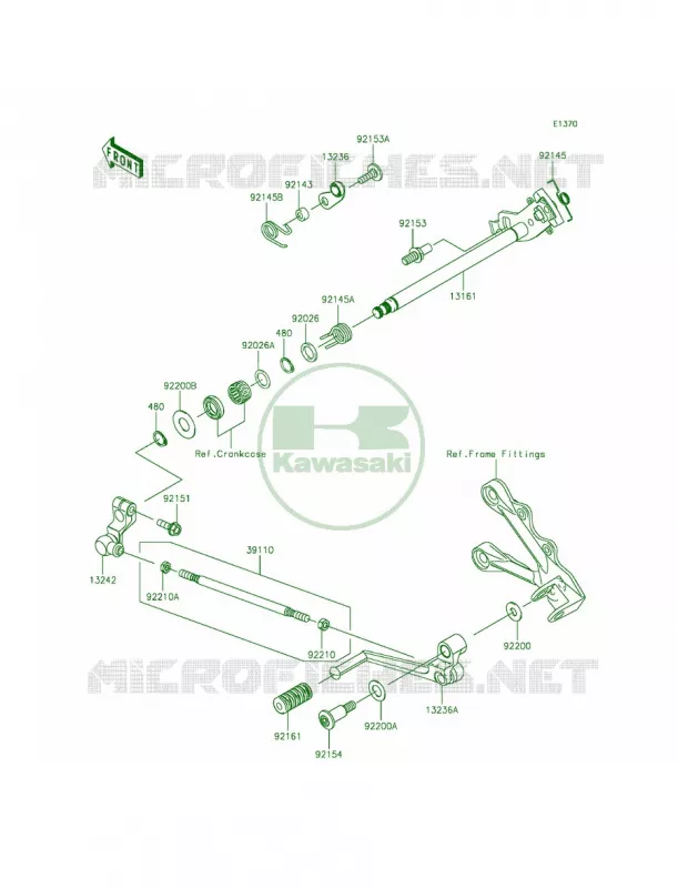 Gear Change Mechanism Kawasaki MOTOS 636 2015 Ninja ZX-6R  ZX636FFFA