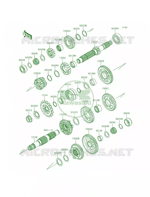 Transmission Kawasaki MOTOS 636 2015 Ninja ZX-6R  ZX636FFFA