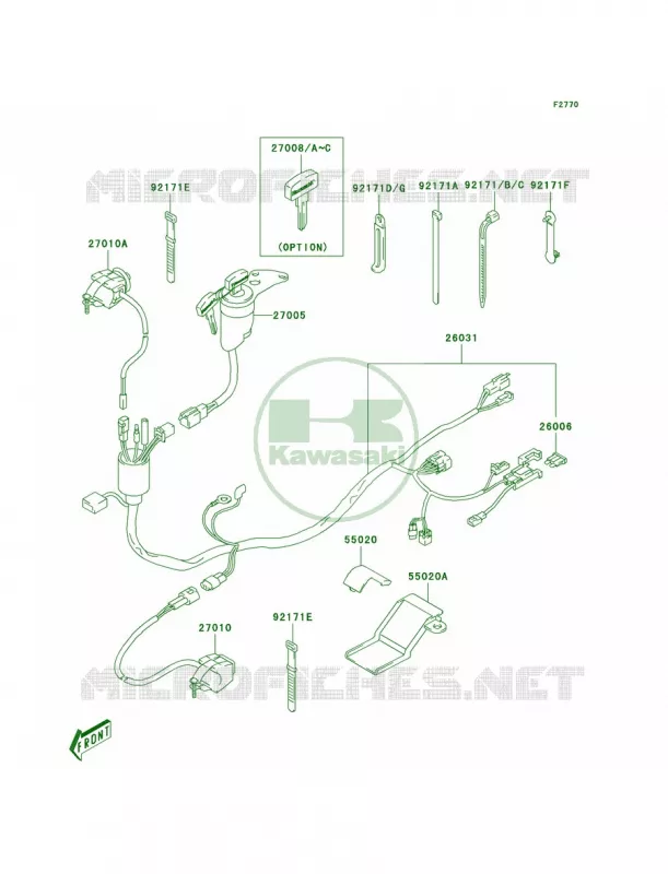 Ignition Switch Kawasaki MOTOS 400 2004 KLX400R  KLX400-B2
