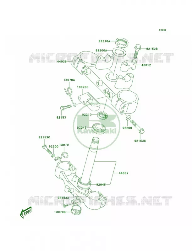 Under Bracket Kawasaki MOTOS 400 2004 KLX400R  KLX400-B2