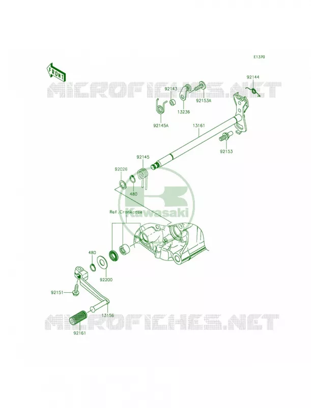 Gear Change Mechanism Kawasaki MOTOS 1400 2015 Ninja ZX-14R ABS 30th Anniversary  ZX1400FFFB