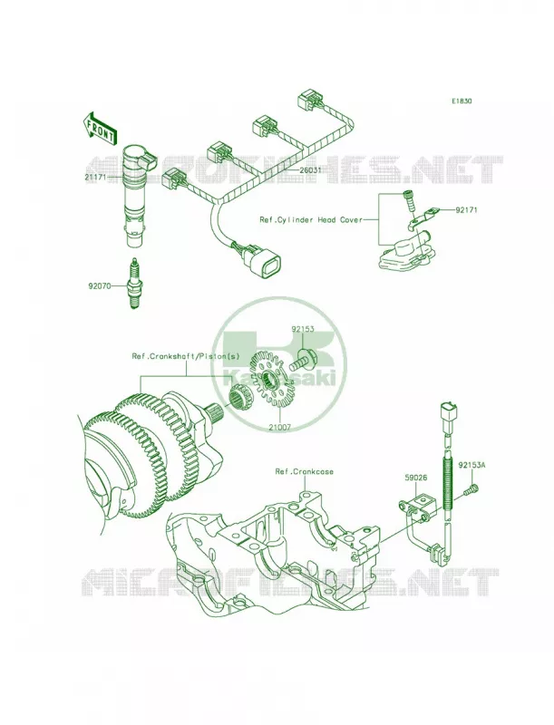 Ignition System Kawasaki MOTOS 1400 2015 Ninja ZX-14R ABS 30th Anniversary  ZX1400FFFB