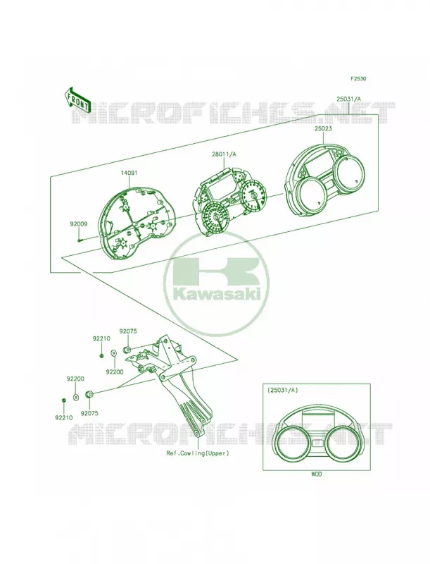 Meters Kawasaki MOTOS 1400 2015 Ninja ZX-14R ABS  ZX1400FFFA