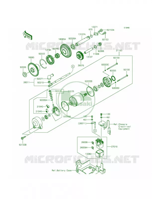 Starter Motor Kawasaki MOTOS 1400 2015 Ninja ZX-14R ABS  ZX1400FFFA