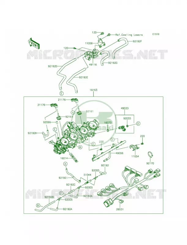 Throttle Kawasaki MOTOS 1400 2015 Ninja ZX-14R ABS  ZX1400FFFA