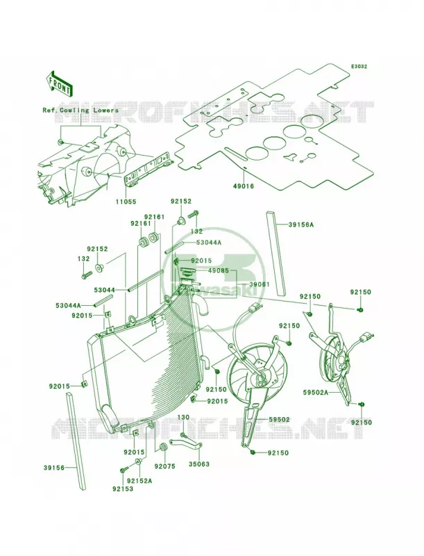 Radiator Kawasaki MOTOS 1400 2014 Ninja ZX-14R ABS  ZX1400FEFA