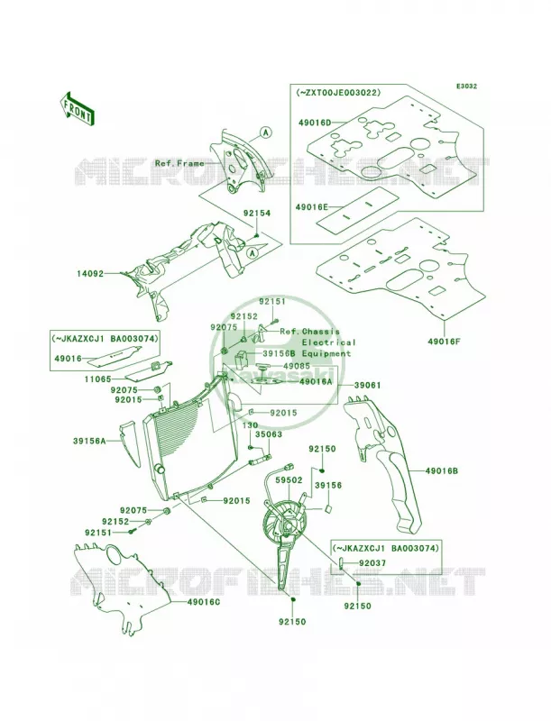 Radiator Kawasaki MOTOS 1000 2014 Ninja ZX-10R  ZX1000JEF