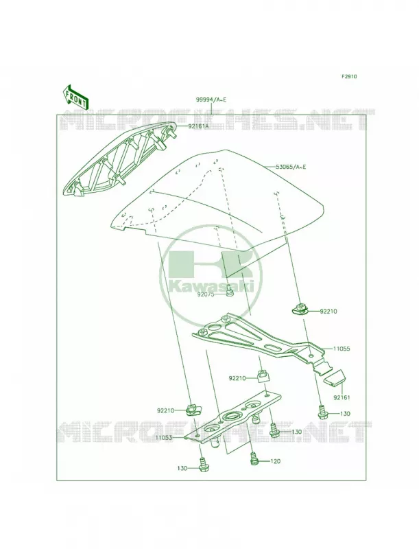 AccessorySingle Seat Cover Kawasaki MOTOS 636 2014 Ninja ZX-6R  ZX636EEF