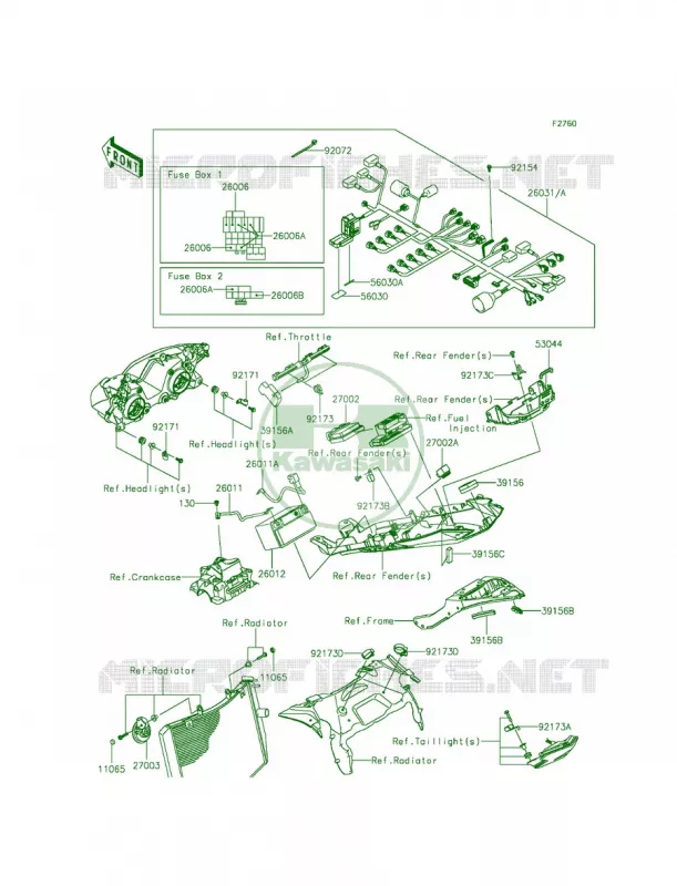 Chassis Electrical Equipment Kawasaki MOTOS 636 2014 Ninja ZX-6R  ZX636EEF