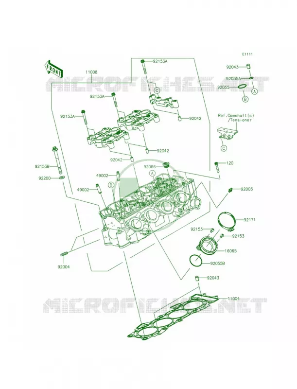 Cylinder Head Kawasaki MOTOS 636 2014 Ninja ZX-6R  ZX636EEF