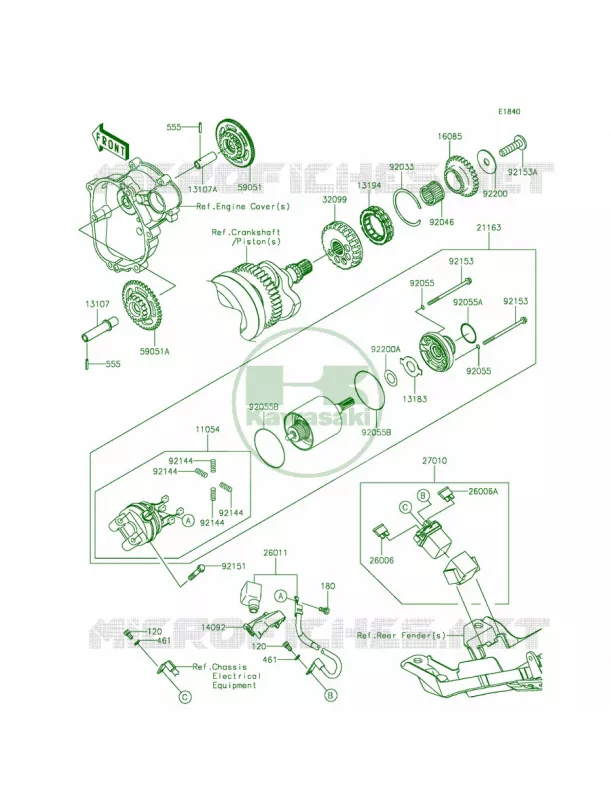 Starter Motor Kawasaki MOTOS 636 2014 Ninja ZX-6R  ZX636EEF