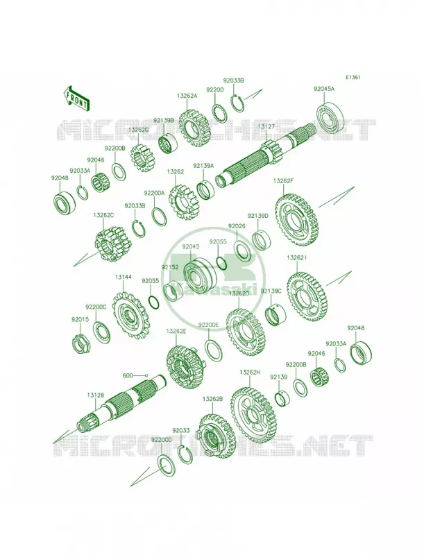 Transmission Kawasaki MOTOS 636 2014 Ninja ZX-6R  ZX636EEF