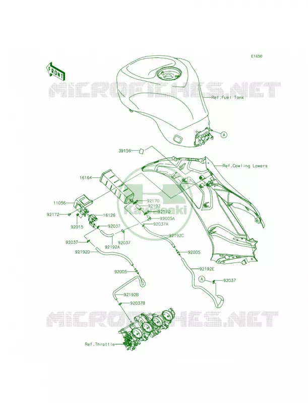 Fuel Evaporative SystemCA Kawasaki MOTOS 636 2014 Ninja ZX-6R ABS  ZX636FEF