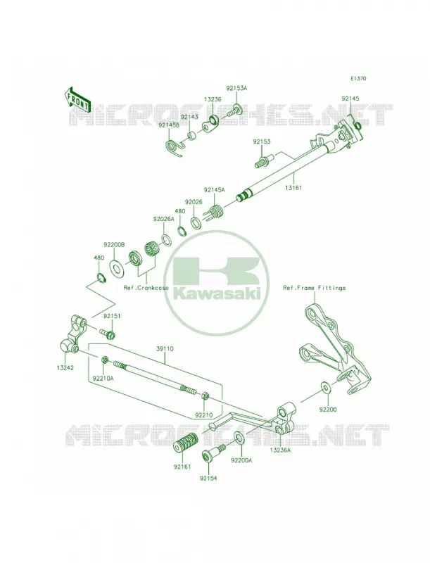 Gear Change Mechanism Kawasaki MOTOS 636 2014 Ninja ZX-6R ABS  ZX636FEF