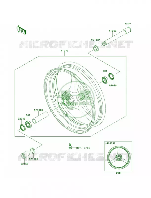 Front Wheel Kawasaki MOTOS 1000 2013 Ninja ZX-10R  ZX1000JDF