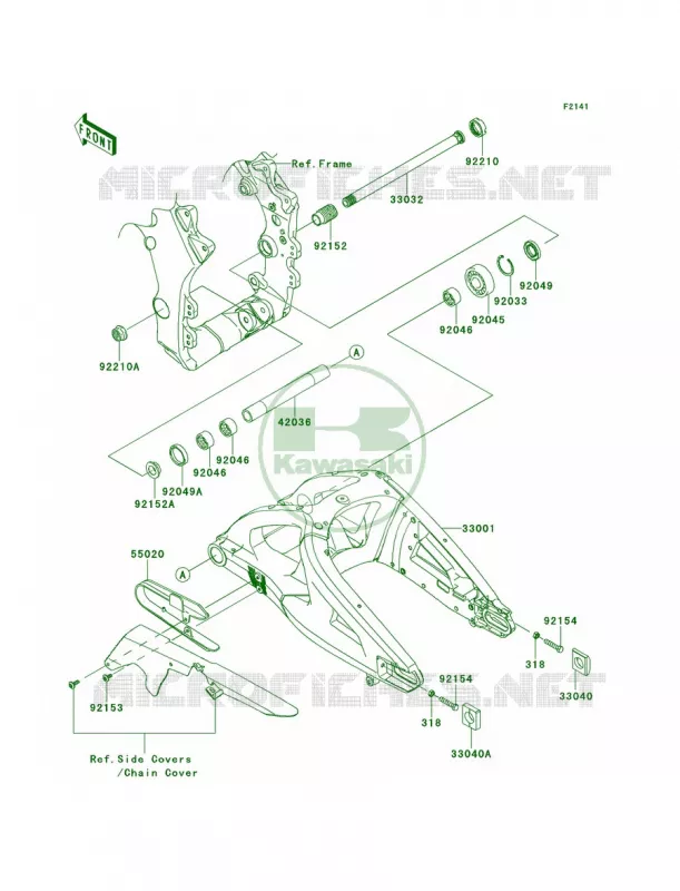 Swingarm Kawasaki MOTOS 1000 2013 Ninja ZX-10R  ZX1000JDF
