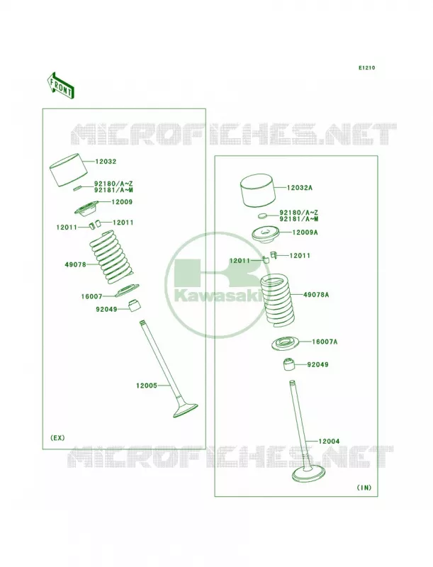 Valves Kawasaki MOTOS 1000 2013 Ninja ZX-10R  ZX1000JDF