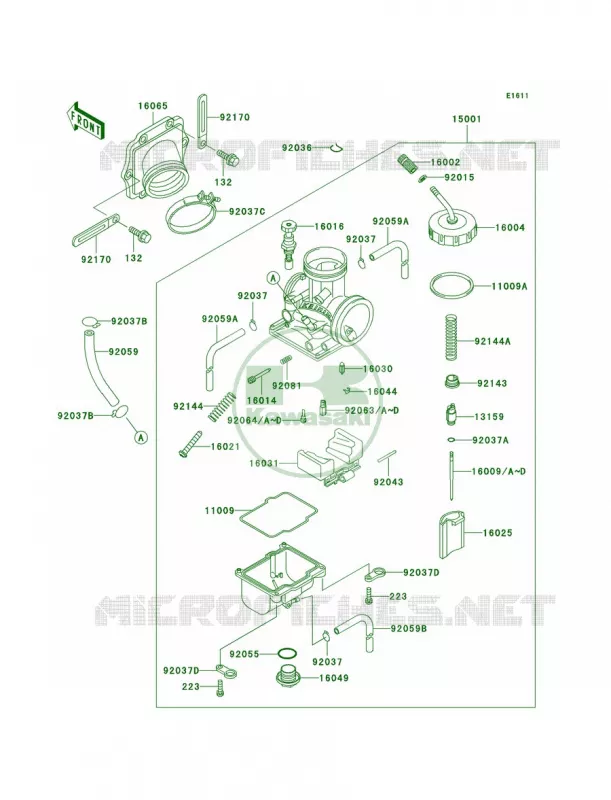 Carburetor Kawasaki MOTOS 200 2003 KDX200  KDX200-H9