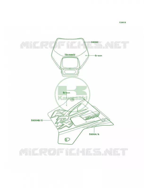 DecalsKDX200-H8 Kawasaki MOTOS 200 2003 KDX200  KDX200-H9