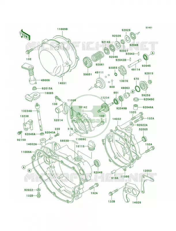 Engine Covers Kawasaki MOTOS 200 2003 KDX200  KDX200-H9