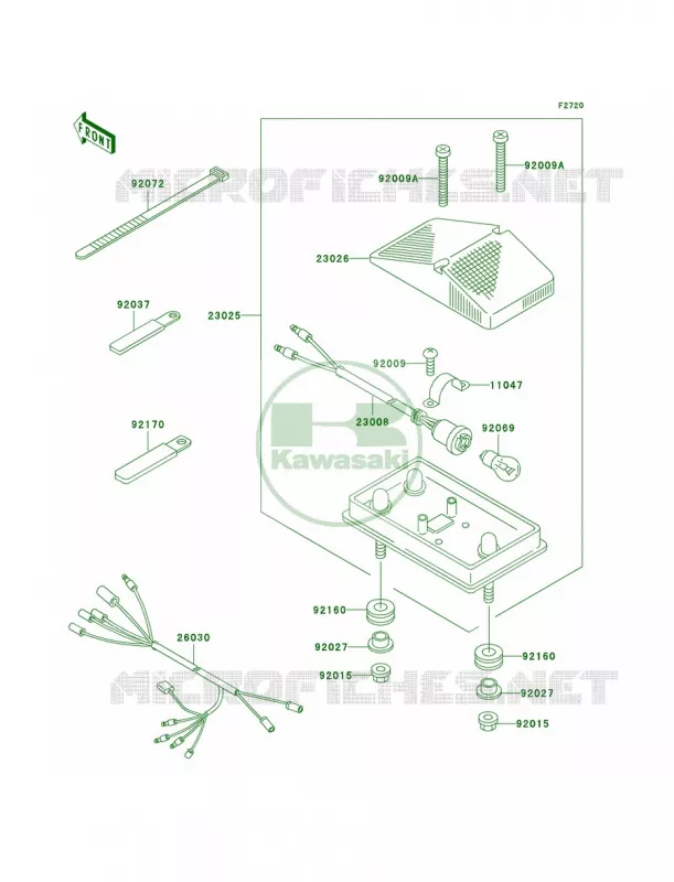 Taillights Kawasaki MOTOS 200 2003 KDX200  KDX200-H9