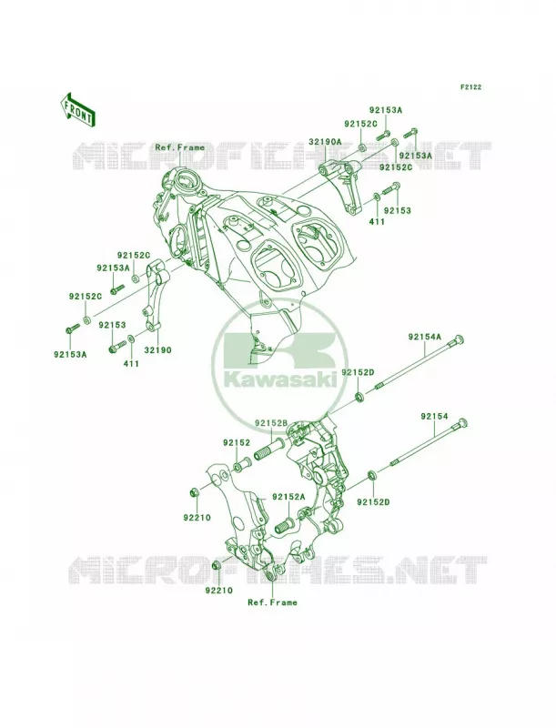 Engine Mount Kawasaki MOTOS 1400 2013 Ninja ZX-14R  ZX1400EDF